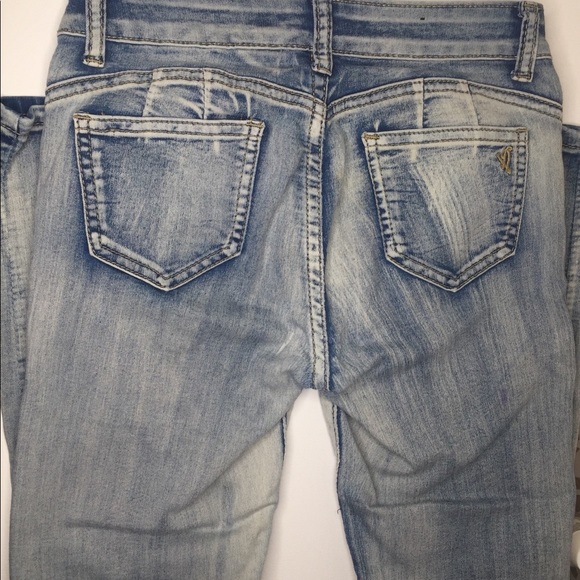 Girls biker blue jeans size 10 VIP Jeans - Picture 7 of 9
